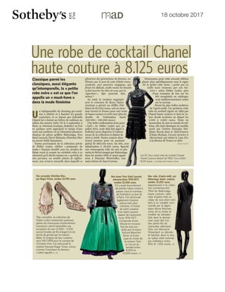 18 octobre 2017
MAD (Le Soir)
Date : 18/10/2017
Page : 70­71
Periodicity : Weekly
Journalist : Vouet, Jean
Circulation : 70593
Audience : 406830
Size : 512 cm²
© auxipress  •  +32 2 514 64 91  •  info@auxipress.be  •  www.auxipress.be
1 / 2
PRINT MEDIA
SOTHEBY'S
Ref : 889
 