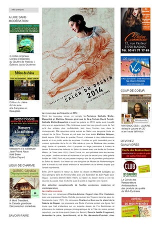 Un vent de nouveauté souffle sur le
Salon du dessin 2014.
Agenda › Salons
LE SALON DU DESSIN
DU 26 AU 31 MARS
PARIS
Le dessin est le medium privilégié pour toucher du doigt tout le génie des
grands noms de la peinture et de la sculpture et pour entrer ainsi dans leur
processus créatif. En 2014, le Salon du dessin prouvera une fois de plus à ses
visiteurs que les maîtres anciens, modernes et contemporains ont déployé
autant de talent dans le dessin que dans les disciplines où ils étaient le plus
attendus.
Le Salon du dessin fêtera ses vingt-trois ans
La création du Salon du dessin, à l’initiative de neuf marchands, remonte à
1991. Pour garantir à leur projet une longue existence, les organisateurs ont
mis au point un savant mélange de valeurs sûres et de nouveautés. Les
grands événements annexes au Salon (Semaine du dessin et Rencontres
internationales, musée invité, Prix de dessin contemporain de la Fondation
Daniel et Florence Guerlain) se répètent chaque année mais s’articulent autour
de thématiques, régions et artistes différents. Pour ses trente-neuf
exposants comme pour la vingtaine de musées qui participent à la Semaine
du dessin et leurs visiteurs, le Salon du dessin est donc le rendez-vous de
toutes les – bonnes – surprises. C’est ainsi qu’Hervé Aaron, à l’aube de
passer le flambeau à Louis de Bayser après seize ans à la présidence du
Salon du dessin, a qualifié ce dernier de « locomotive d’une série
d’événements liés au dessin, qui ont trouvé un écho positif chez les
collectionneurs et conservateurs du monde entier. » Louis de Bayser a été
nommé président du Salon du dessin le 20 novembre dernier.
CONTACT
Contactez nous !
PRÉSENTATION
Qui sommes nous ?
THÈMES
Brèves
Envie d'ailleurs
Secrets d'experts
Shopping
Agenda
Art de vivre
RECHERCHER
ok
Recherche avancée
Accueil Brèves Agenda Envie d'ailleurs Art de vivre Secrets d'experts Shopping Infos pratiques Contact
 