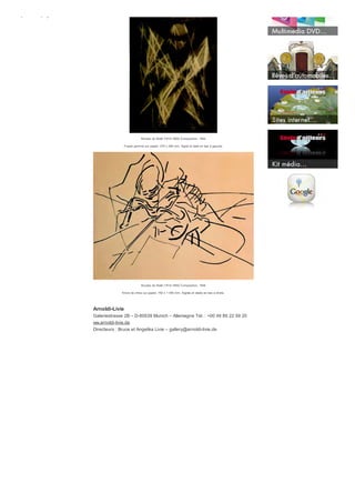 ​​Alexandre-Ev ariste Fragonard (1780-1850) Portrait de la comtesse de Fitz-James,
v ers 1800 . Pierre noire et estompe, 460 x 360 mm.
Galerie AB
​14, rue de la Grange Batelière – 75009 Paris – France
Tél. : +00 33 (0)1 45 23 41 16
ww.galerieab.fr
Directrice : Agnès Aittouares – galerieab@gmail.com
​​Nicolas de Staël (1914-1955) Village, 1953 Feutre sur papier, 262 x 322 mm.
Albert Gleizes (1881-1953) Composition, circa 1930 Gouache sur papier, 295 x 165 mm. Signée du monogramme en
bas à droite.
Applicat-Prazan
​16, rue de Seine – 75006 Paris / 14, avenue Matignon – 75008 Paris – France
Tél. : +00 33 (0)1 43 25 39 24
www.applicat-prazan.com
Directeur : Franck Prazan / Contact : Camille Francart –
camille.francart@applicat-prazan.com
Nouvelle création
​Confiture de Citre à
l’orange
​suave et parfumée
le café Caron
autrement
que dans une tasse
Déclinaison créative
RECETTES DE
CHEFS
Restaurant La Maison
Blanche :
Ambiance cosy
et cuisine bien sentie
Bonbon de foie gras au
persil
à déguster à deux
de Philippe Garret
pour Delpeyrat
 