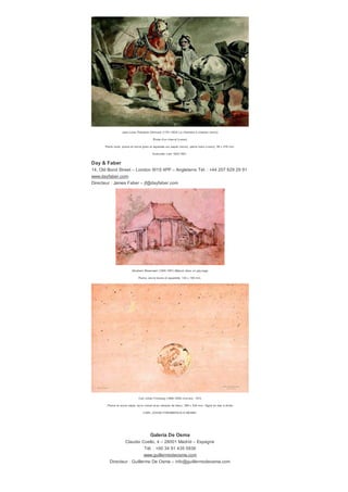 Directeur : Éric Coatalem – coatalem@coatalem.com
​​Charles-Antoine Coy pel (1694-1752) Étude d’Achille poursuiv ant les Troy ens
dans les eaux du Scamandre, v ers 1737. Pierre noire et sanguine, mise au carreau, 395 x 290 mm.
Michel Dorigny (1617-1665) Étude de décor de plaf ond Sanguine, 410 x 270 mm.
Arturo Cuéllar
​Bürglistrasse, 18 – 8002 Zurich – Suisse
Tél. : +00 41 (0)44 281 21 81
www.leclaire-kunst.de
Directeurs : Arturo et Corinne Cuéllar – arturo@cuellar.com
 