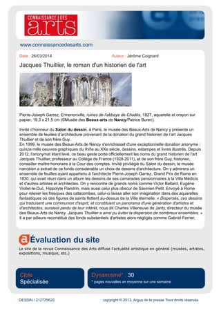 TweetTweet 0 0LikeLike
Gustave Miklos (1888-1967), « Le chien »
vers 1925, galerie Mathieu Néouze, prix sur
demande. Salon du dessin.
Salon du dessin, Palais Brongniart, Place de la Bourse, 75 002 Paris, du 26 au 31 mars.
Tous les jours de 12h à 20h30, le 27 jusqu’à 22h, le 31 mars jusqu’à 20h.
Prix d’entrée catalogue compris : 15 euros.
Envoyez cet article à vos contacts
CATEGORIES: NON CLASSÉ
Voici la liste de liens se référant à cette note : Le salon du dessin: visite obligatoire!.
URL de trackback de cette note : http://blogs.votreargent.fr/marche-de-l-art/2014/03/24/le-salon-du-
dessin-visite-obligatoire/trackback/
Votre adresse de messagerie ne sera pas publiée. Les champs obligatoires sont indiqués avec *
Nom *
Adresse de contact *
Site web
Commentaire
ShareShare
0 trackback
 