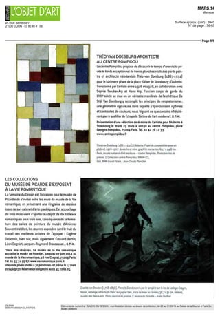 25 RUE BERBISEY
21000 DIJON - 03 80 40 41 06
MARS 14
Mensuel
Surface approx. (cm²) : 3940
N° de page : 76-85
Page 7/9
DESSIN
9950449300524/CLA/OTO/2
Eléments de recherche : SALON DU DESSIN : manifestation dédiée au dessin de collection, du 26 au 31/03/14 au Palais de la Bourse à Paris 2e,
toutes citations
La Semaine du Dessin
et son cortège d'expositions
LA SUEDE DE CARL LARSSON
AU PETIT PALAIS
Cest la premiere fois en France que Ion propose un
accrochage consacre a cette figure majeure de l'art sue
dois des annees 1900 Carl Larsson (1853 1919)
Malgre sa maitrise de plusieurs techniques picturales,
cest pourtant pour ses qualites d illustrateur que
Larsson se fera mondialement connaître et passera a la
postérité, devenant le chantre d une nation suédoise
fiere de ses valeurs et du confort de sa vie domestique A
travers un parcours d une centaine d œuvres (peintures,
estampes aquarelles meubles ], le visiteur pourra s im
merger dans une campagne nordique idyllique, cadre
d une vie familiale simple et paisible de véritables sym
boles de l'art de vivre suédois de la Belle Epoque O P M
"Carl Larsson I imagier de la Suede jusqu au p juin 2014
au Petit Palais musee des Beaux arts de la Ville de Paris,
avenue Winston Churchill, 75008 Paris Tel 0153434000
www petitpalais paris fr
Carl Larsson (1853 1919), MonsLorsson ign Aquarelle
64 x 46 cm Stockholm Nationalmuseum Photo service de presse
@ Nationaimuseum Stockholm
François Andre Vincent [1746 1816) Portrait de Marie Gabrielle Copet vers i?86
Trois crayons (pierre noire, sanguine et craie) sur papier 43 2 x 33 5 cm Paris Petit Palais
musee des Beaux Arts de la Ville de Paris Photo service de presse @ Petit Palais;
Roger Viollet
FRANÇOIS-ANDRE VINCENT
DESSINATEUR AU MUSEE COGNACQ-JAY
Apres une grande rétrospective I annee passée au musee des Beaux arts de
Tours (voir EDA n° 495 pp B p), et en parallèle de celle du musee Fabre de
Montpellier, e est Cognacq Jay qui choisit de proposer une exposition centrée
sur les dessins de François Andre Vincent (1746 1816) présents dans les
collections parisiennes Reunissant une cinquantaine de feuilles de cet
artiste multifacettes a cheval entre le Siecle des Lumieres et le neoclassi
cisme, la presentation propose des regroupements inédits autour de quatre
thématiques la séduction de l'Italie, le portrait malicieux, les portraits de
I intime et I histoire en exemple O P M
"Le trait en liberte - dessins de François Andre Vincent (1746 1816) , jusqu'au
29 juin 2014 au musee Cognacq Jay, 8 rue Elzevir, 75003 Paris Tel oi 40 27 07
21 www cognacq jay paris fr
Line visite privee limitée a 18 personnes est prévue le 31 mars 2014 a loh
Réservation obligatoire au oi 45 22 Gl 05
 