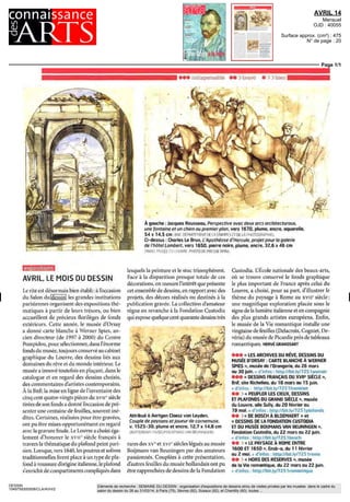 AVRIL 14
Mensuel
OJD : 40055
Surface approx. (cm²) : 588
N° de page : 1
Page 1/1
DESSIN
2249759300506/CLA/OTO/2
Eléments de recherche : SALON DU DESSIN : manifestation dédiée au dessin de collection, du 26 au 31/03/14 au Palais de la Bourse à Paris 2e,
toutes citations
 