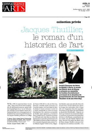 AVRIL 14
Mensuel
OJD : 40055
Surface approx. (cm²) : 3060
N° de page : 62-67
Page 1/6
DESSIN
1949759300506/CLA/ALR/2
Eléments de recherche : SALON DU DESSIN : manifestation dédiée au dessin de collection, du 26 au 31/03/14 au Palais de la Bourse à Paris 2e,
toutes citations
Erik Desmazieres Petit Fragment gouache d une « Tentation » 1993-1994 gravure a I eau forte rehaussée a la gouache 2 I x I 7 5 cm
(OMUSttUbiBtAUX ARTb DE NANLY)
 