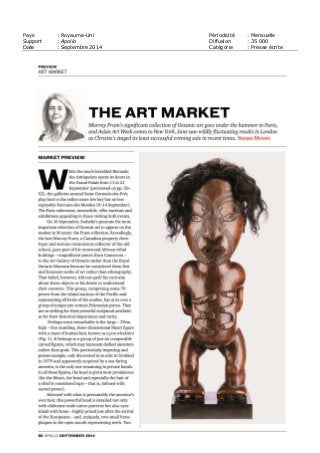 Pays : Royaume-Uni Périodicité : Mensuelle
Support : Apollo Diffusion : 35 000
Date : Septembre 2014 Catégorie : Presse écrite
 