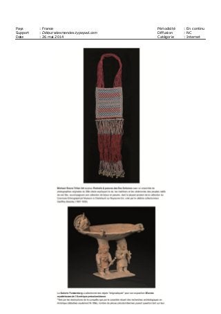 Pays : France Périodicité : En continu
Support : Détoursdesmondes.typepad.com Diffusion : NC
Date : 26 mai 2014 Catégorie : Internet
 