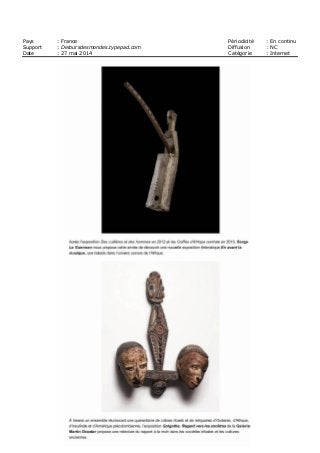 Pays : France Périodicité : En continu
Support : Detoursdesmondes.typepad.com Diffusion : NC
Date : 27 mai 2014 Catégorie : Internet
 