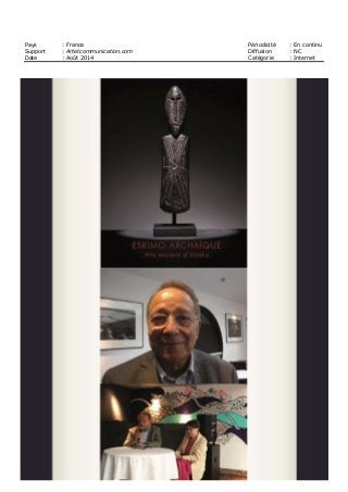 Pays : France Périodicité : En continu
Support : Artetcommunication.com Diffusion : NC
Date : Août 2014 Catégorie : Internet
 