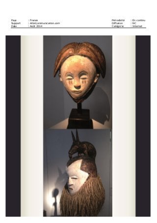 Pays : France Périodicité : En continu
Support : Artetcommunication.com Diffusion : NC
Date : Août 2014 Catégorie : Internet
 