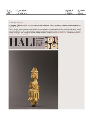 Pays : International Périodicité : En continu
Support : Hali.com Diffusion : NC
Date : 28 août 2014 Catégorie : Internet
 