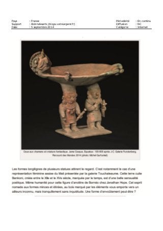 Pays : France Périodicité : En continu
Support : Robindesarts (blogs.votreargent.fr) Diffusion : NC
Date : 5 septembre 2014 Catégorie : Internet
 