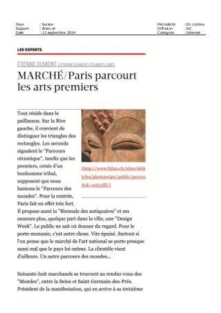 Pays : Suisse Périodicité : En continu
Support : Bilan.ch Diffusion : NC
Date : 13 septembre 2014 Catégorie : Internet
 