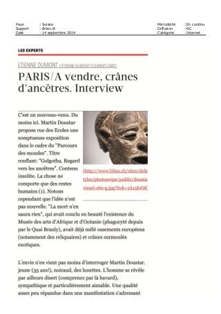 Pays : Suisse Périodicité : En continu
Support : Bilan.ch Diffusion : NC
Date : 14 septembre 2014 Catégorie : Internet
 