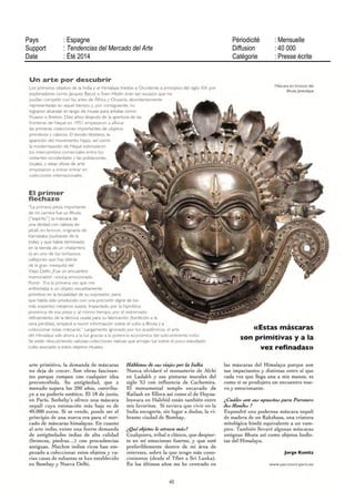 Pays : France Périodicité : En continu
Support : BFMBusiness - Emission “Paris est à vous” Diffusion : NC
Date : 5 septembre 2014 Catégorie : Télévision
A l’occasion du 13e
Parcours des mondes, Pierre Moos était l’invité
d’Olivier de Rincquesen.
Diffusion en direct le vendredi 5 septembre à 14h30
Rediffusion le vendredi 12 septembre à 14h30
 