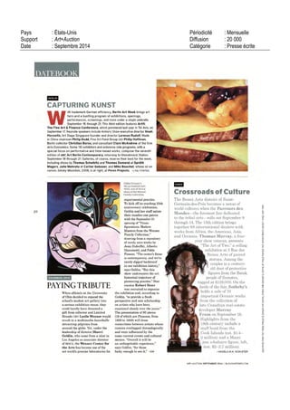 10 RUE DU FAUBOURG MONTMARTRE
75441 PARIS CEDEX 09 - 01 47 70 93 00
05 SEPT 14
Hebdomadaire
OJD : 27304
Surface approx. (cm²) : 2144
N° de page : 148-151
Page 4/4
TRIBALART
4059521400505/CLA/MMS/2
Tous droits réservés à l'éditeur
Comment expliquez-vous cette santé inso-
lente des arts dits « lointains » ?
Il est clair que, comme dans un grand nombre
de secteurs, cela s'explique par I offre et la
demande ' La marchandise sefait plus rare et la
demande augmente cherchez l'erreur i
Malheureusement, avec la rarefaction de la
marchandise - ce n est pas comme dans l'art
contemporain ou l'on produit a tout va . -, les
marchands ont tendance a surpayer une piece
ou la payer a un prix un peu trop fort, ce qui
entraîne un cout plus important pour le futur
acquéreur Même si les pieces sont plus diffi
elles a trouver a noter que des musees se
portent acquéreur et que celles-ci ne seront
alors plus disponibles sur le marche -, je reste
confiant car parfois certains proprietaires de
chefs d'oeuvre, et qui ne sont pas eux-mêmes
collectionneurs, vendent des pieces héritées
car ramenées par un membre de leur famille et
n en connaissent pas toujours la réelle valeur
Comment l'amateur peut-il se prémunir et
ne pas acquérir une pièce que Ton pourrait
qualifier de « douteuse » ?
La question est délicate, maîs je dois dire qu'il
est vraiment dommage que certains
marchands puissent scier la branche sur
laquelle ils sont assis Quoi qu'il en soit, je peux
comprendre l'erreur maîs en aucun cas je n'ac
cepte la tromperie
Des coups de cœur en perspective ?
Comme a chaque fois ' Ayant participe au
vetting, j ai eu I occasion d admirer quèlques
chefs d'œuvre Toutefois, mes coups de coeur
sont immédiatement stoppes par mes moyens
financiers ' Ma satisfaction réside alors dans le
fait de constater que nos marchands vendent
de belles pieces
Sinon, je peux vous dire que j'ai ete littérale
ment bluffe par le travail d'Ana et Antonio Casa
novas (galerie Arte y Ritual, Madrid, ndlr), qui
ont prépare quelque chose de « dingue » grâce
a la technologie moderne Ils ont reuni environ
150/200 chefs d'œuvre dont certains qu'ils
présenteront au Parcours, ont réalise un film
merveilleux en 3D - ils ont ete inspires par Les
statues meurent aussi (documentaire réalise par
Chris Marker et Alain Resnais, 1953 ndlr) - ainsi
qu un livre en noir et blanc - que je n'ai pas
encore vu puisqu'ils le présenteront au
moment du parcours et j'engage les
amateurs a se précipiter pour s'en rendre
compte par eux mêmes '
Voudriez-vous ajouter quelque chose ?
J'ai retenu une phrase fort pertinente d An
tome Frérot, notre president d honneur (presi-
dent de Veolia ndlr) « Les arts premiers vont
prendre de plus en plus de place dans les
musees imaginaires de chacun » •
Femme assise latmul Papouasie Nouvelle Guinée, XIXe
siecle ou antérieur bois et pigments h 152cm,
galerie Arte y Ritual a la galerie Crous, rue des Beaux Arts s> PHOTO CARLOS OCHOA © ARTE v R TUAL
AVOIR
Parcours des mondes 2014 galeries situées le long des rues des Beaux Arts de Seine Jacques Callot,
Mazarme Guenegaud Visconti Jacob Bonaparte, de l'Echaude et Saint Benoît Paris VIe
www parcours
dès-mondes com Du 9 au 14 septembre vernissage le 9 15 h 21 h du mercredi au dimanche
ll h-19 li nocturne le 12 jusqu'à 21 h fermeture le 14 a 17 h
 