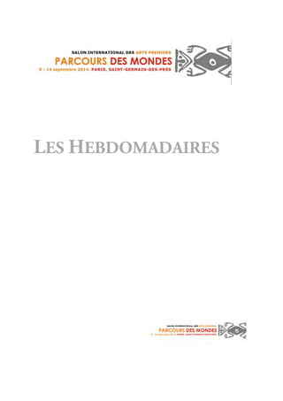 Tirant parti du succès du Parcours des Mondes (qui
débute demain dans les 6e
et 7e
 arrondissements), son
président, Pierre Moos, prépare activement un Parcours
parisien des arts asiatiques. Son intitulé exact reste à
déterminer, peut-être « Asian Parcours ». La date de
la nouvelle manifestation est déjà fixée : pendant le
prochain Parcours des Mondes, en septembre 2015. Pierre
Moos table sur vingt à trente participants pour cette
édition « test », qui viendraient notamment d’Angleterre,
d’Allemagne ou des États-Unis. Les professionnels en art
asiatique étant peu nombreux à Paris, la présence de leurs
pairs étrangers se révèle indispensable. « Nous savons,
avec l’expérience du Parcours des Mondes, comment faire
venir des gens. Et il existe des ponts entre les collectionneurs
d’arts africain et océanien et ceux d’art asiatique, j’en veux
pour preuve les goûts de plusieurs de mes clients », nous a
confié Pierre Moos. Ce dernier ambitionne d’atteindre
une vitesse de croisière au bout de deux ou trois ans,
le temps d’installer ce rendez-vous dans le paysage du
marché de l’art, comme ce fut le cas pour le Parcours
des Mondes (ex-Kaos - Parcours des Mondes). À terme,
« nous aimerions faire l’Asian Week de New York à Paris.
Au cours de mes déplacements, j’ai rencontré beaucoup de
marchands et de collectionneurs en Asie désireux de venir à
Paris, y compris en famille, mais il leur faut un prétexte »,
nous a déclaré Pierre Moos.
L’ASIAN WEEK A LIEU EN MARS À MANHATTAN ET
RÉUNIT MARCHANDS,, maisons de ventes et musées.
Une manifestation annuelle similaire existe à Londres et
s’y déroule de fin octobre à début novembre. Initialement,
le parcours asiatique parisien devait avoir lieu en juin,
au moment des grandes ventes parisiennes
Exclusif :  
un parcours  
des arts asiatiques
bientôt lancé  
à Paris
P A R A L E X A N D R E C R O C H E T
NUMÉRO 664  /  LUNDI 8 SEPTEMBRE 2014  /  WWW.LEQUOTIDIENDELART.COM  /  2 euros
THE ART DAILY NEWS
SUITE PAGE 2
ENTRETIEN  
AVEC LE PHOTOGRAPHE SUD-AFRICAIN
DAVID GOLDBLATT
LIRE PAGE 6
ART ANCIEN_ page 5
À CHANTILLY, DES CHEFS-D’ŒUVRE
DU QUATTROCENTO RESSUSCITÉS
*
MINISTÈRE DE LA CULTURE_ page 4
FLEUR PELLERIN
FORME SON CABINET
*
DESIGN_ page 4
MARC NEWSON REJOINT APPLE
SOMMAIRE
L’HOMME DU JOUR
Votre abonnement annuel
pour
91 €/mois
pendant 12 mois
 