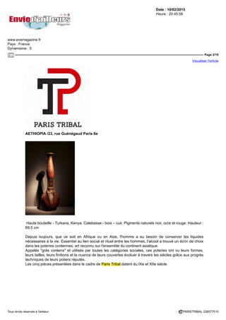 Press book Paris Tribal 2015