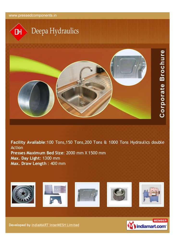 Deepa Hydraulics, Bengaluru, Deep Drawing Press