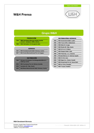 W&H Prensa




W&H Dentalwerk Bürmoos

Kontacto: Angela Heigl, Susanne Kreuzhuber
                                             http://mx?MXTyp=PresseInfo&MXNr=00061-ASP&MXRev=10
Correo electrónico: presse@wh.com
Teléfono: +43 (0) 6274 6236
 