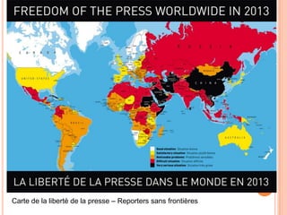 Carte de la liberté de la presse – Reporters sans frontières
 