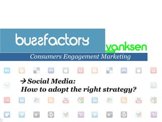 Consumers Engagement Marketing  Social Media:  How to adopt the right strategy? 