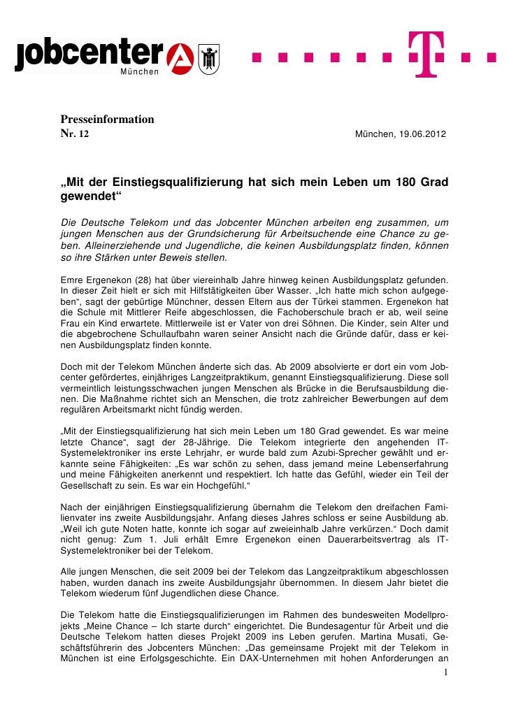 Pressemitteilung Telekom Jobcenter Pdf