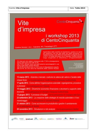 Evento: Vite d’impresa

Data: Tutto 2013

 