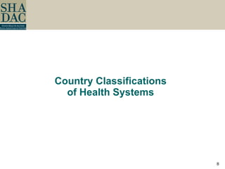 Country Classifications of Health Systems 