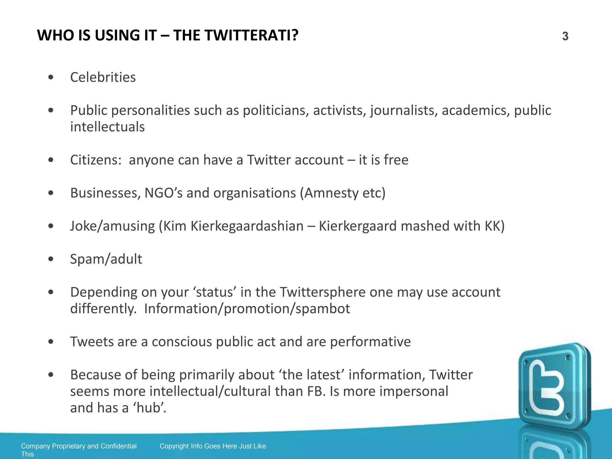 3




Company Proprietary and Confidential   Copyright Info Goes Here Just Like
This
 