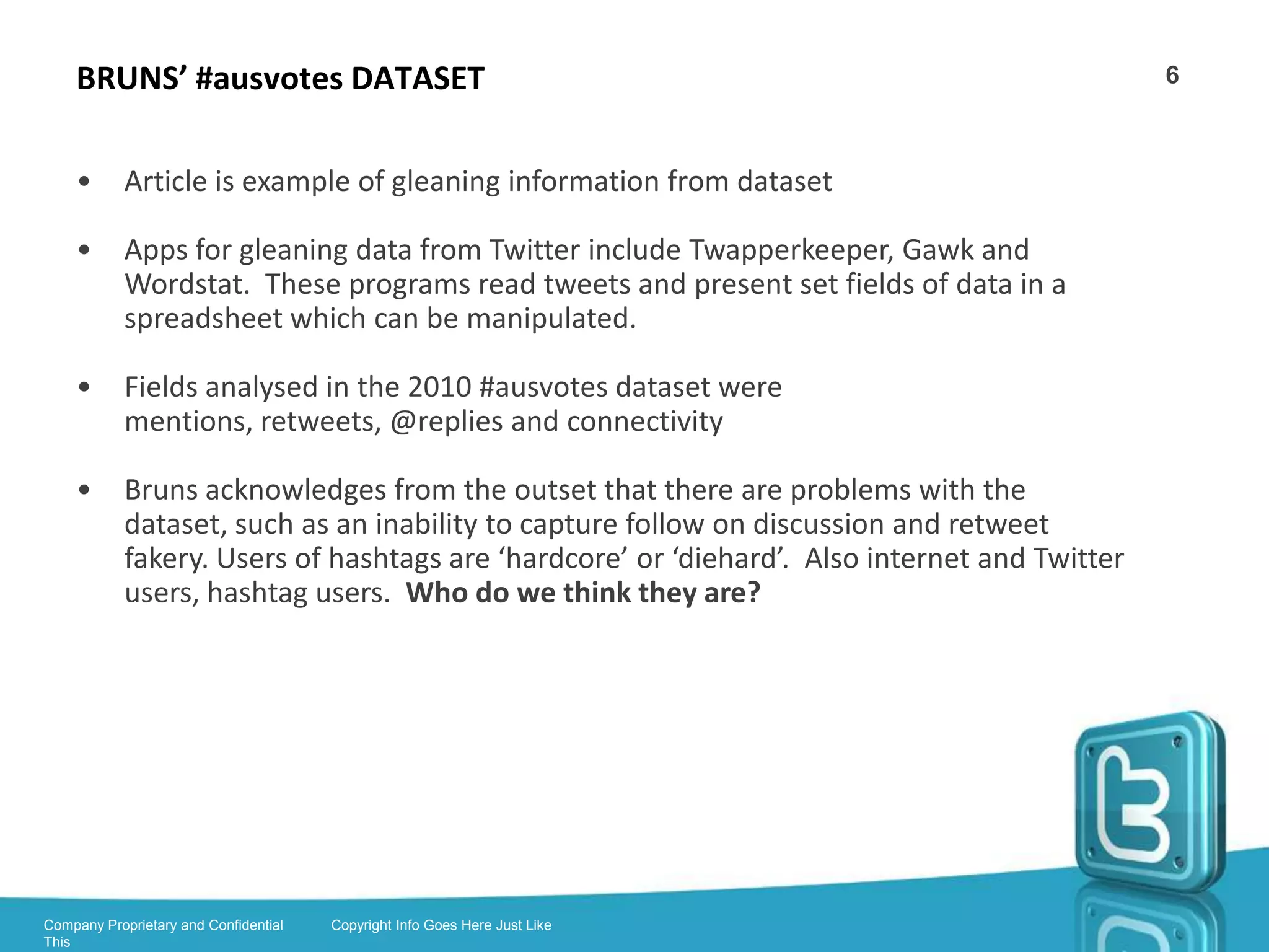 6
    THE SIX ELEMENTS OF HUMAN BEHAVIOUR THAT DRVE SOCIAL MEDIA

    (http://www.businessesgrow.com/2012/02/21/the-six-elements-of-human-behavior-that-
    drive-social-media/)

      •      Altruism

      •      Hedonism

      •      Homophily

      •      Memetics

      •      Narcissism

      •      Tribalism

      •      Can we think of any more? FOMO, Crowdpleasing/approval




Company Proprietary and Confidential   Copyright Info Goes Here Just Like
This
 