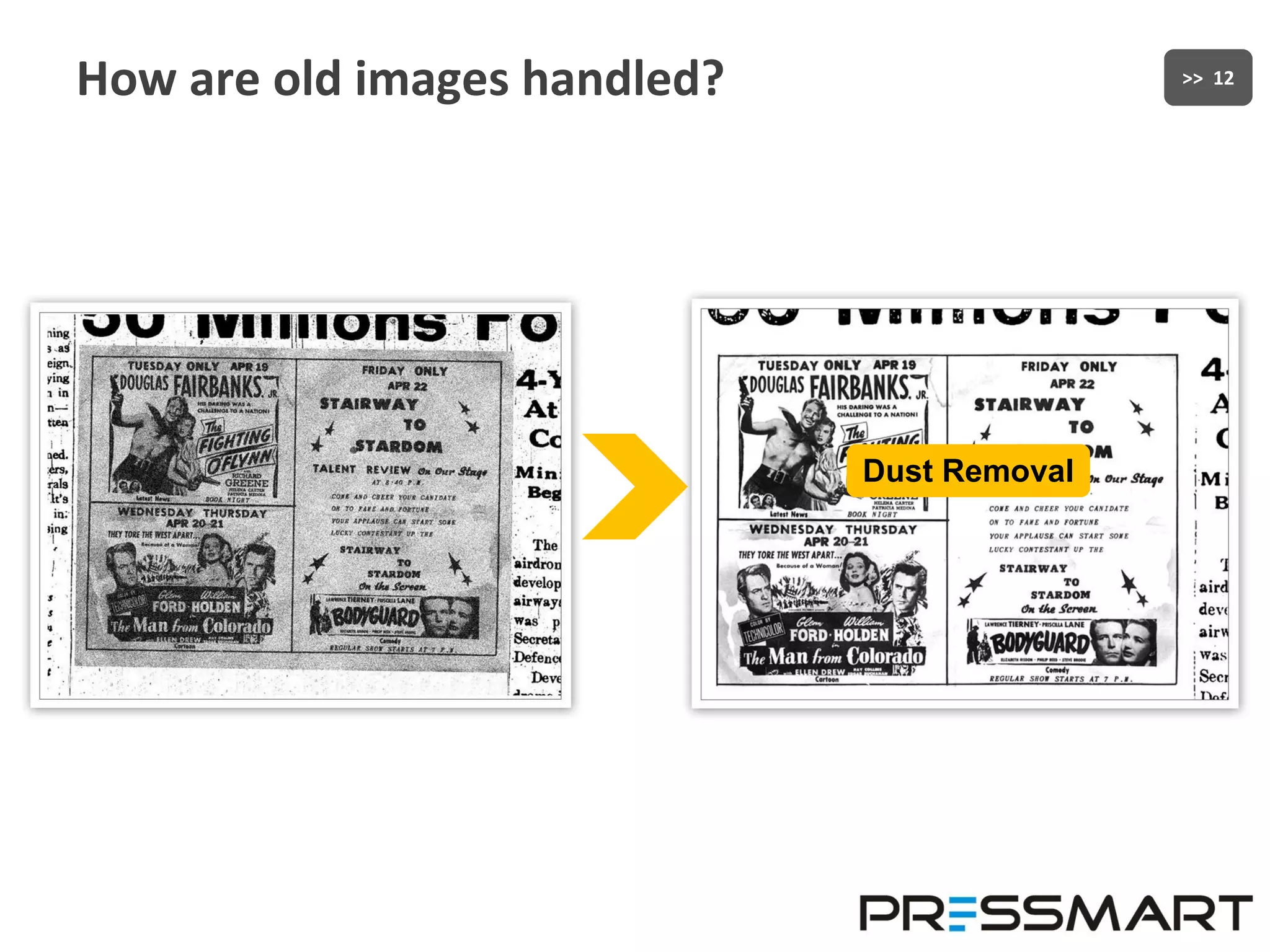 How are old images handled? Dust Removal 