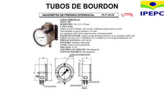 TUBOS DE BOURDON
 