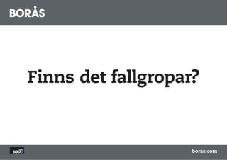 Finns det fallgropar?



                    boras.com
 