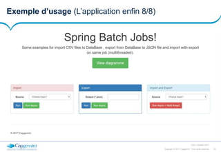 24Copyright © 2017 Capgemini. Tous droits réservés
CSD | Octobre 2017
Exemple d’usage (L’application enfin 8/8)
 