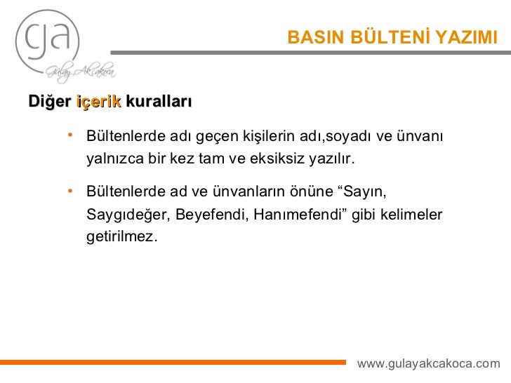 basin bulteni nasil yazilir