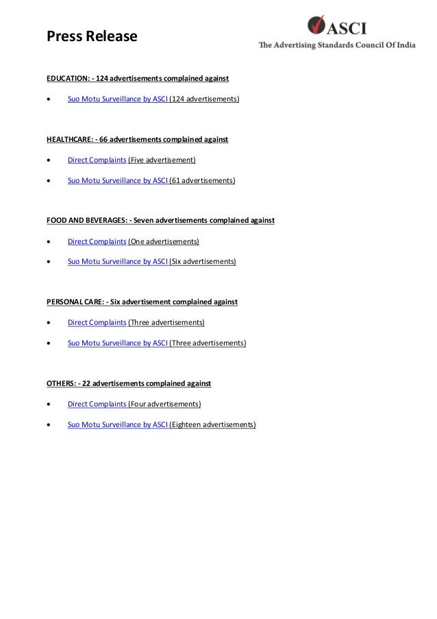 Press Release Asci Ccc December 2019