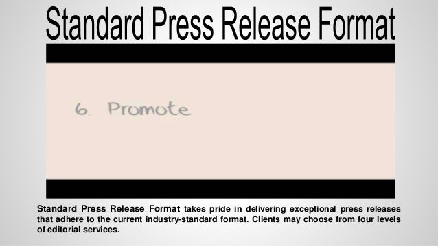 standard press release format