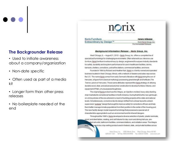 press release examples