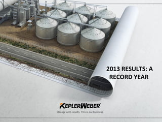 2013 RESULTS: A
RECORD YEAR
 