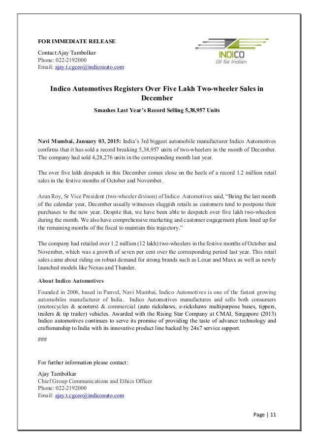 sample press release template