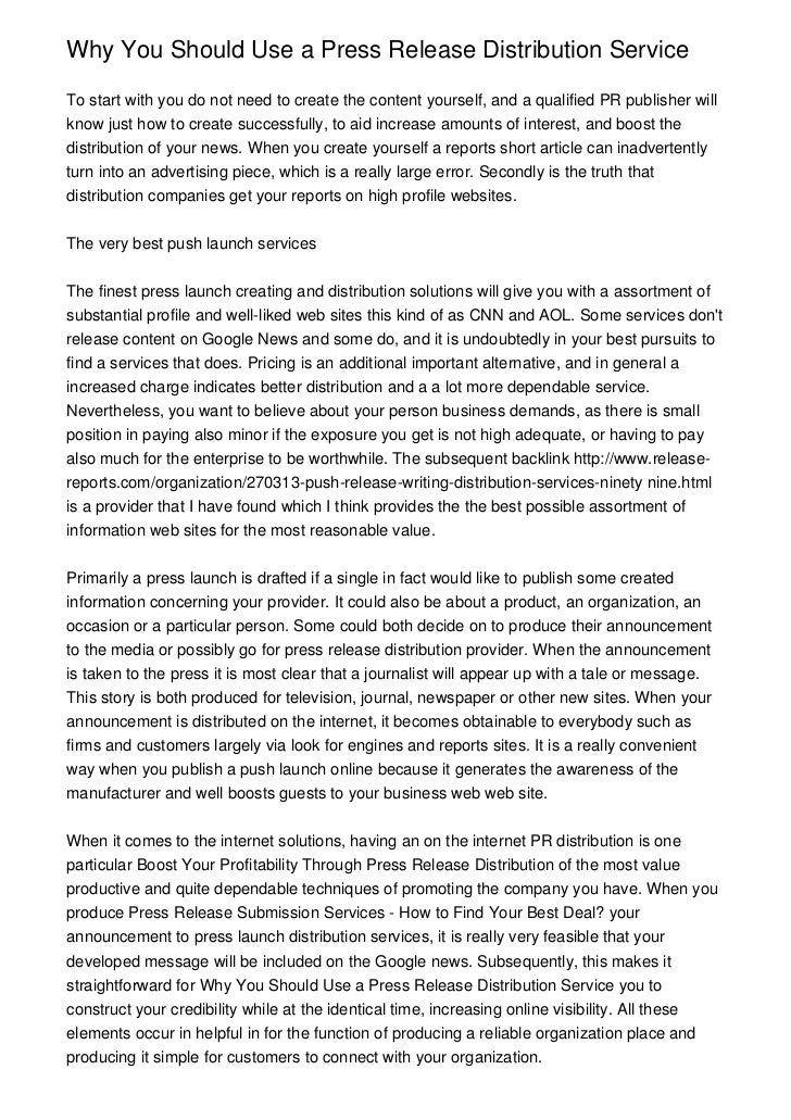 Just how to Create a News Release