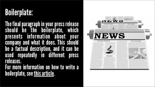 Press Release Format Instructions & Easy To Use Template
