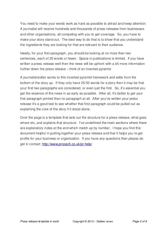 news release template word