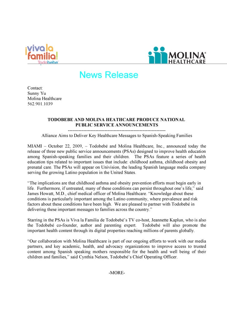 Press Release Todo Bebe Amp Moh Ps As 1