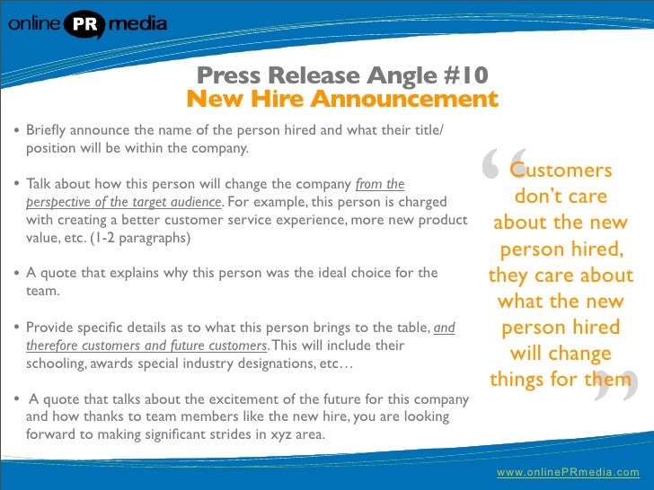 new hire announcement samples