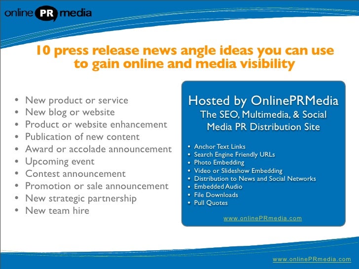 pr announcement
