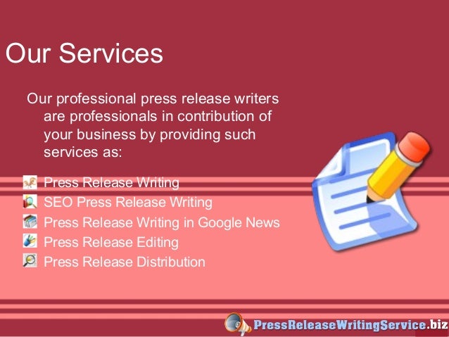 Press release writing service