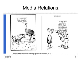 30.01.15 7
Media Relations
Źródło: http://mleczko.interia.pl/galerie/o-mediach,11497
 
