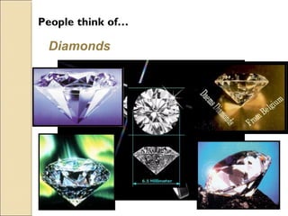 Diamonds
People think of…
 