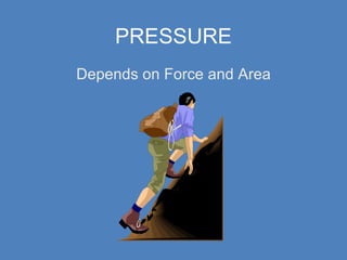 PRESSURE Depends on Force and Area 